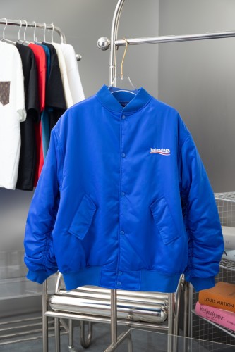 Balenciaga Classic Couple Coke Embroidered Baseball Flying Cotton Jacket
