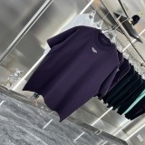 Prada Unisex Versatile Logo Printed Loose Round Neck Short Sleeve T-shirt