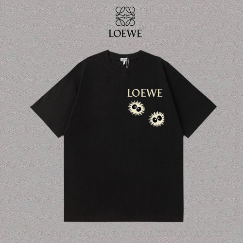 Loewe New Cartoon Logo Eye Letter Printed Loose Round Neck Short Sleeve T-shirt