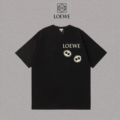 Loewe New Cartoon Logo Eye Letter Printed Loose Round Neck Short Sleeve T-shirt
