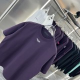 Prada Unisex Versatile Logo Printed Loose Round Neck Short Sleeve T-shirt