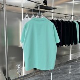 Prada Unisex Versatile Logo Printed Loose Round Neck Short Sleeve T-shirt