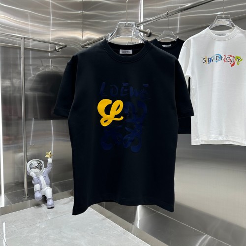 Loewe New Couple Fashion Plush Logo Casual Round Neck T-shirt