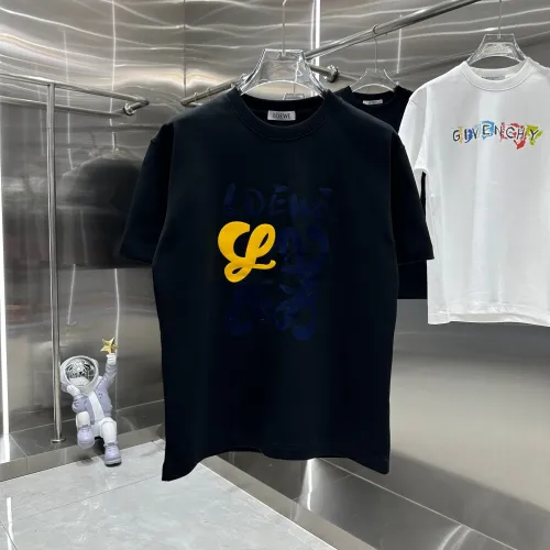 Loewe New Couple Fashion Plush Logo Casual Round Neck T-shirt