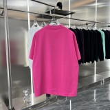 Prada Unisex Versatile Logo Printed Loose Round Neck Short Sleeve T-shirt