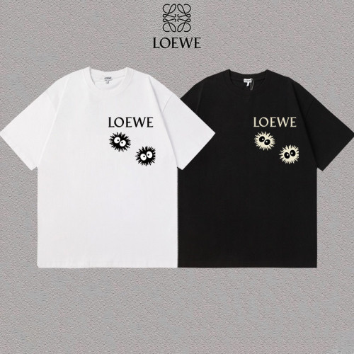 Loewe New Cartoon Logo Eye Letter Printed Loose Round Neck Short Sleeve T-shirt