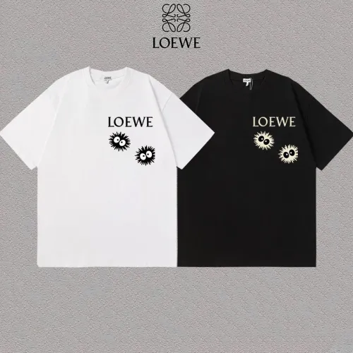 Loewe New Cartoon Logo Eye Letter Printed Loose Round Neck Short Sleeve T-shirt