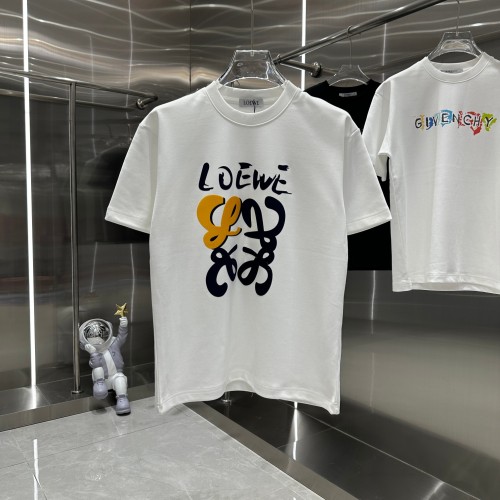 Loewe New Couple Fashion Plush Logo Casual Round Neck T-shirt