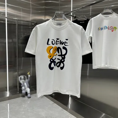 Loewe New Couple Fashion Plush Logo Casual Round Neck T-shirt