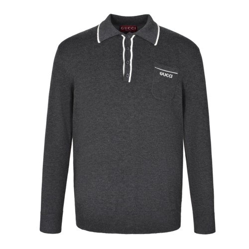 Gucci New Classic Letter Pocket Collar Wool Sweater