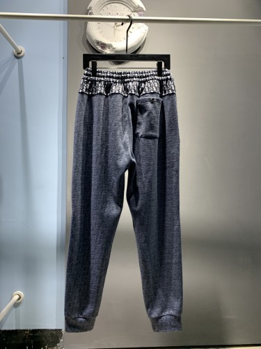 Dior New Fashion Couple Oblique Jacquard Splicing Jogging Pants