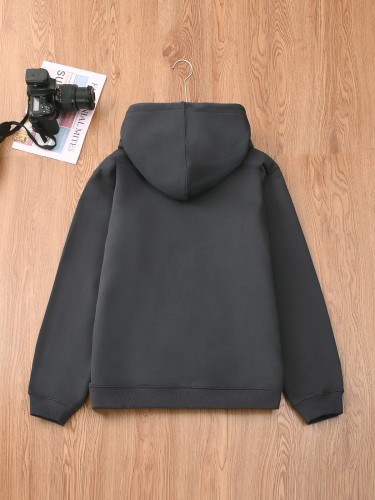 Burberry Classic Embroidered Equestrian Knight Logo Fleece Casual Hoodie