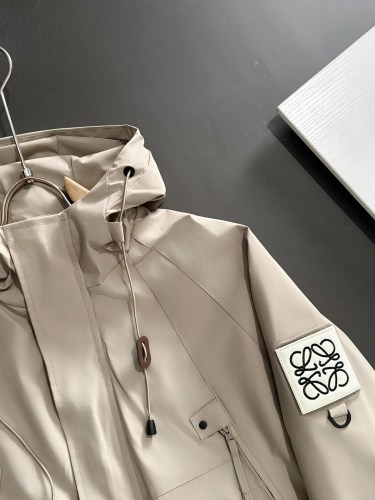 Loewe New Fashion Hooded Zipper Windbreaker Casual Jacket 