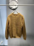 Prada Fashion Classic Embroidered Logo Round Neck Wool Cardigan