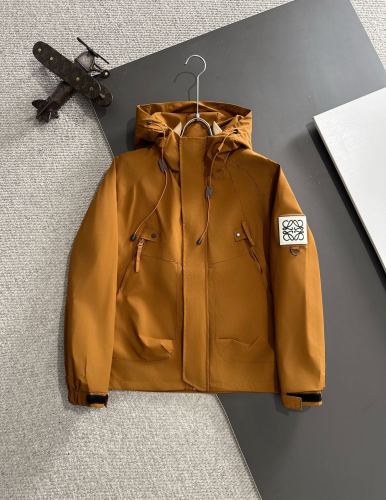 Loewe New Fashion Hooded Zipper Windbreaker Casual Jacket