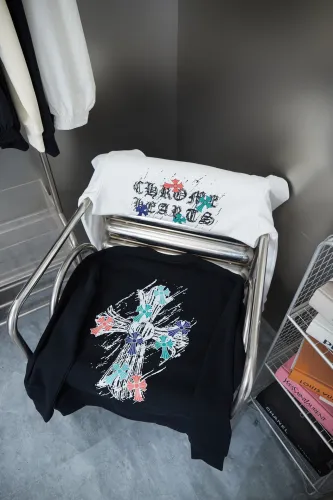 Chrome Hearts Classic Graffiti Hand drawn Cross Letter Printed Hoodie