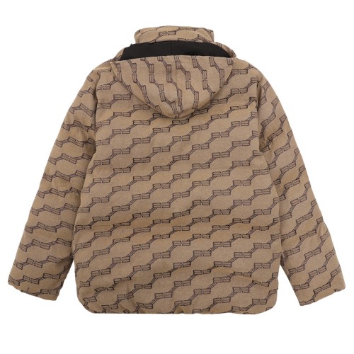 Balenciaga New Classic Full Print Old Flower Jacquard Down Cotton Jacket