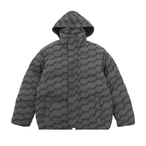 Balenciaga New Classic Full Print Old Flower Jacquard Down Cotton Jacket