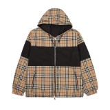 Burberry New Splicing Small Checkered Double Sided Jacket Coat