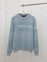 Louis Vuitton New Classic PARK SEO BO Jacquard Cotton Knitted Round Neck Shirt