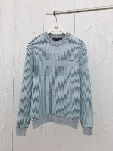 Louis Vuitton New Classic PARK SEO BO Jacquard Cotton Knitted Round Neck Shirt