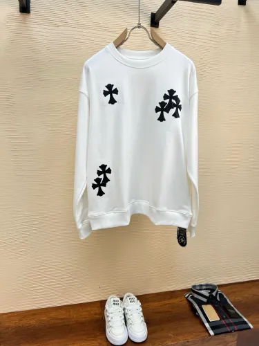 Chrome Hearts New Classic Patch Sanskrit Horseshoe Leather Cross Casual Hoodie