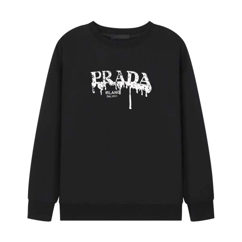 Prada New Fashion Melted Logo Printed Round Neck Sweatshirt