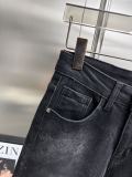 Louis Vuitton Classic Street Dark Pattern Logo Washed Jeans
