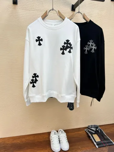 Chrome Hearts New Classic Patch Sanskrit Horseshoe Leather Cross Casual Hoodie
