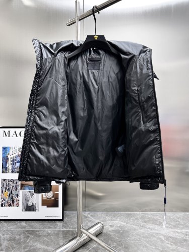 Prada New Couple Hooded Down Jacket Casual Detachable Hat Jacket
