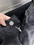 Louis Vuitton Classic Street Dark Pattern Logo Washed Jeans