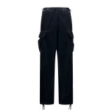Prada Classic Triangle Logo Corduroy Work Pants