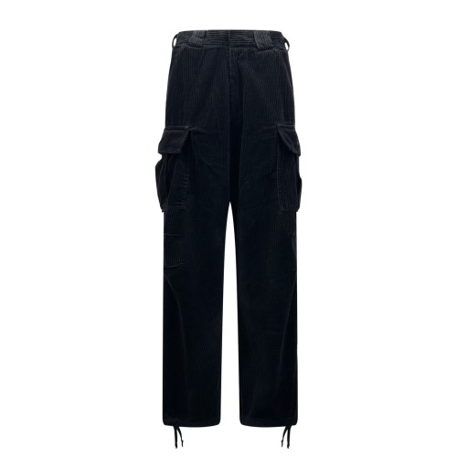 Prada Classic Triangle Logo Corduroy Work Pants
