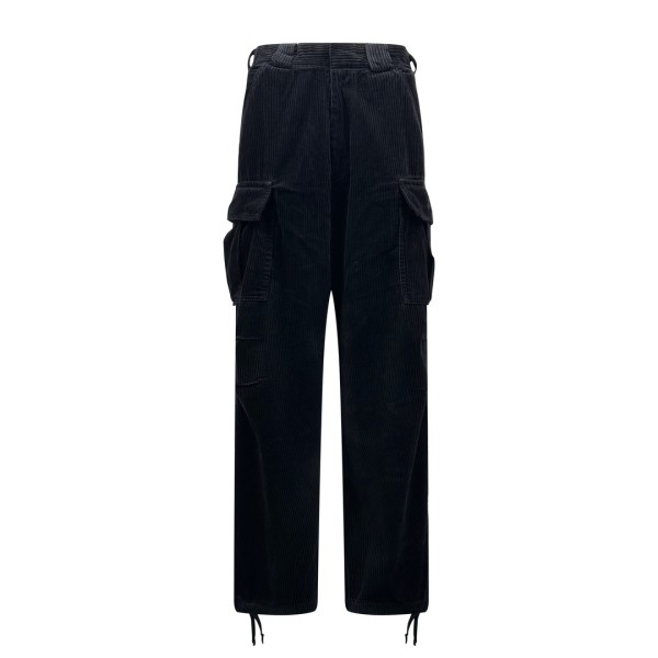 Prada Classic Triangle Logo Corduroy Work Pants