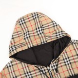 Burberry New Splicing Small Checkered Double Sided Jacket Coat