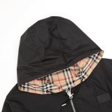 Burberry New Splicing Small Checkered Double Sided Jacket Coat