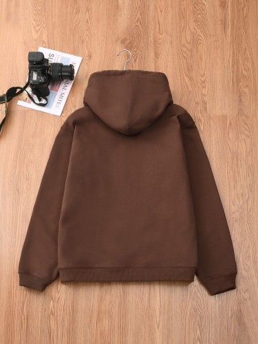 Burberry Classic Embroidered Equestrian Knight Logo Fleece Casual Hoodie