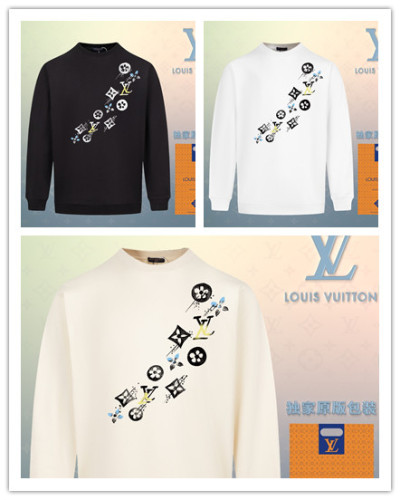 Louis Vuitton New Logo Printed Sportswear Couple Fashion Casual Woolen Hoodie