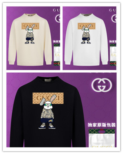 Gucci New Classic Logo Rabbit Printed Sportswear Couple Casual Woolen Hoodie