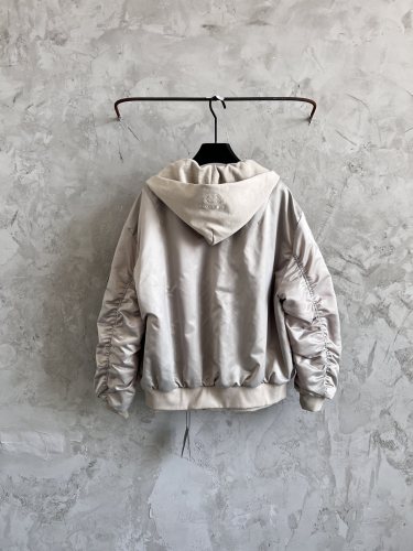 Balenciaga New Fashion Fake Two Piece Hooded Flying Jacket Sweatshirt Couple Casual Splicing Coat