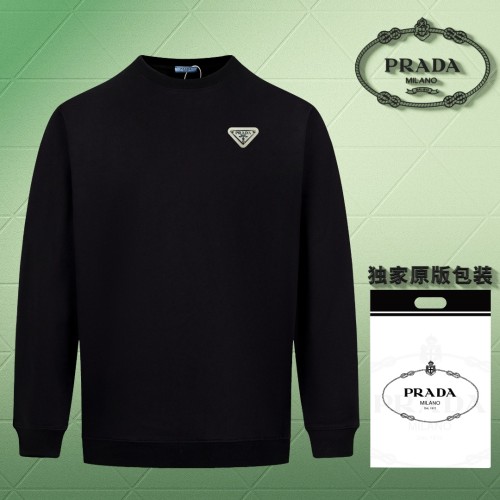Prada New Classic Triangle Logo Sportswear Couple Casual Woolen Hoodie