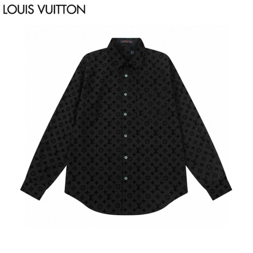 Louis Vuitton New Classic Full Logo Plush Long Sleeve Shirt