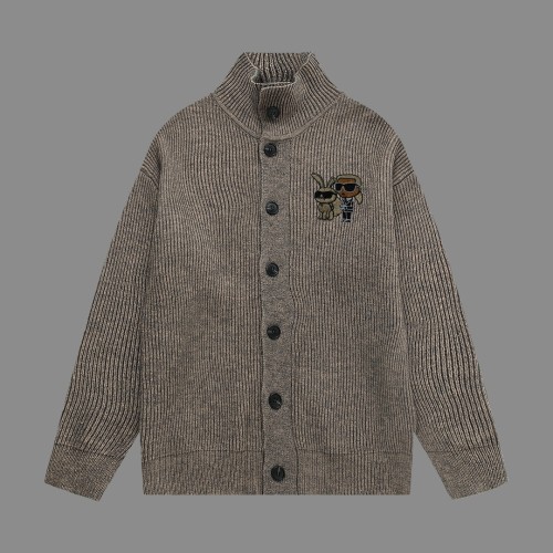 Fendi Classic Autumn/Winter Thick Needle Wool Coat Unisex Casual Cardigan Coat