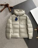Prada Classic Triangle Logo Short Down Jacket Couple's Casual Coat