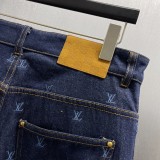 Louis Vuitton New Classic Embroidered Denim Waist Jacket Set