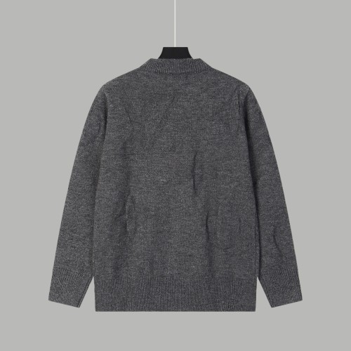 Louis Vuitton New Dark Jacquard Half Zipper Sweater