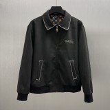 Louis Vuitton New Classic Embroidered Suede Cowhide Zipper Pilot Jacket