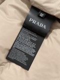 Prada Classic Triangle Logo Short Down Jacket Couple's Casual Coat