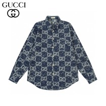 Gucci New Classic Full Pair G Casual Denim Shirt