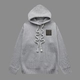 Givenchy Classic Toothbrush Embroidered Logo Thick Wool Hooded Sweater